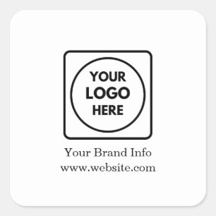 Sticker Carré Logo personnalisé Marque d'entreprise minimalist