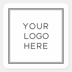 Sticker Carré Logo personnalisé professionnel Simple et minima