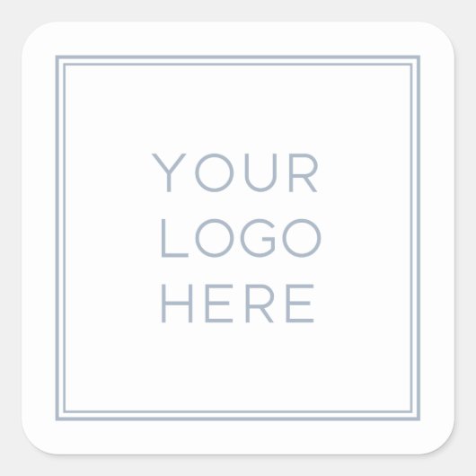Sticker Carré Logo personnalisé professionnel | Simple et minima (Devant)