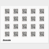 Sticker Carré Logo personnalisé QR Code Me Recherche Le Rose (Feuille)