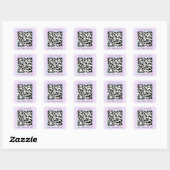Sticker Carré Logo personnalisé QR Code me scanner pour violet (Feuille)