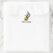 Sticker Carré Logo philippin original. Mabuhay Pilipinas ! (Sac)