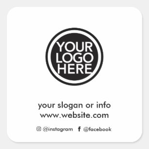 Sticker Carré Logo promotionnel personnalisé