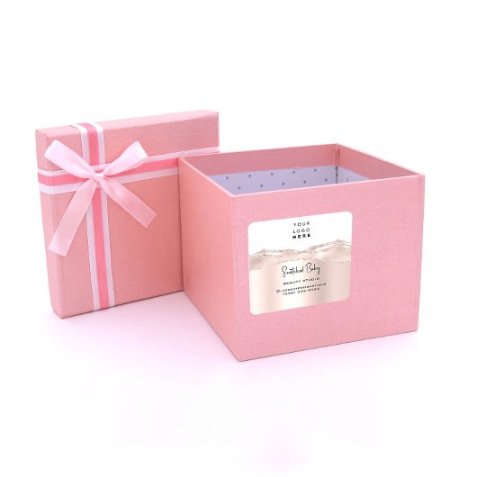 Sticker Carré Logo QR Code Boutique en ligne Argent Parties scin