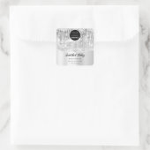 Sticker Carré Logo QR Code Boutique en ligne touche les gouttes (Sac)