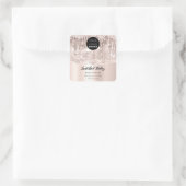 Sticker Carré Logo QRCode Online Shop Strokes Rose Drivers (Sac)