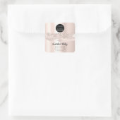 Sticker Carré Logo QRCode Online Shop Strokes Rose Parties scint (Sac)