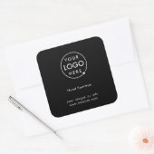 Sticker Carré Logo Sanitizer | Black Covid-19 Business (Enveloppe)