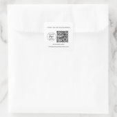 Sticker Carré Logo simple d'entreprise et code QR (Sac)