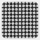 Sticker Carré Logo unique ou Motif d'image | Noir (modifiable) (Devant)