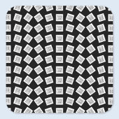 Sticker Carré Logo unique ou Motif d'image | Noir (modifiable)