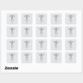 Sticker Carré Loin shaker de sel - fond (Feuille)