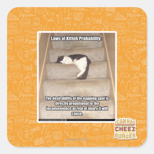 Sticker Carré Lois de Kitteh Probabilité (Devant)