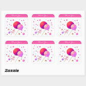 Sticker Carré Lollipop Merci (Feuille)