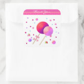 Sticker Carré Lollipop Merci (Sac)