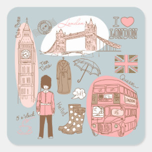Sticker Carré londres