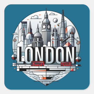Sticker Carré Londres Angleterre Royaume-Uni