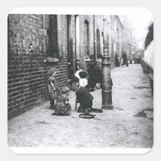 Sticker Carré Londres Slums (Devant)