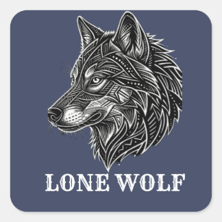 STICKER CARRÉ LONE WOLF