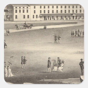 Sticker Carré Long Beach House, Long Beach, NJ