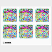 Sticker Carré Long Beach Mystic Dance (Feuille)
