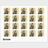 Sticker Carré « Long John Silver » de « L'Île au trésor » (Feuille)