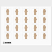 Sticker Carré Long manteau de printemps (Feuille)