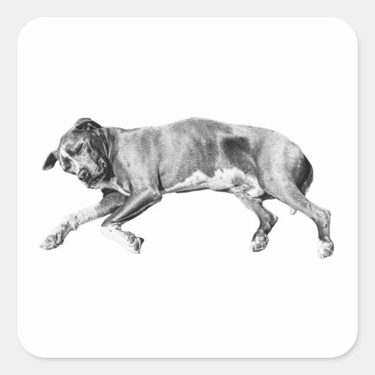 Sticker Carré Long Nap Cutout, Yuletide Quiet (Devant)