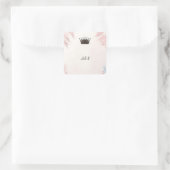 Sticker Carré Long Tulle Régale Féerique Rose Fardée Mariage (Sac)