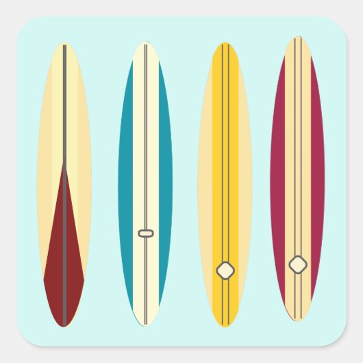 Sticker Carré Longboards Vintage (Devant)