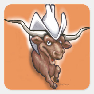Sticker Carré Longhorn