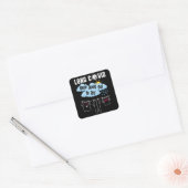Sticker Carré LONGTEMPS, LE COVID A Été Pris À Sécher (Enveloppe)