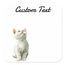 Looking Up Cat -3 | Personalized Custom Text