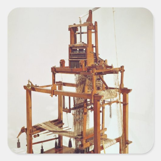 Sticker Carré Loom dessiné par Joseph Marie Jacquard (Devant)