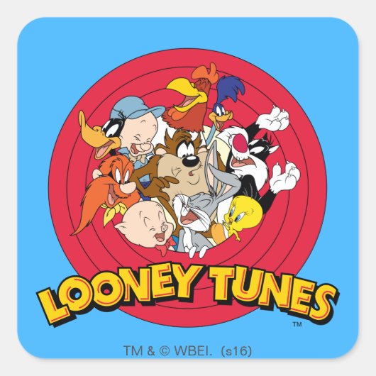 Sticker Carré LOONEY TUNES™ Logo de marque (Devant)