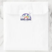 Sticker Carré LOONEY TUNES™ - Love Is Love (Sac)