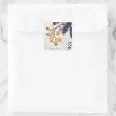 Sticker Carré Loquats et un Grasshopper (Sac)