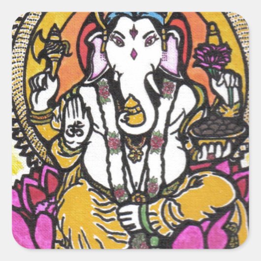 Sticker Carré Lord Ganesha (Devant)
