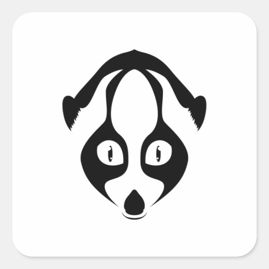 Sticker Carré Loris Face (Devant)