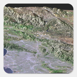 Sticker Carré Los Angeles, Californie