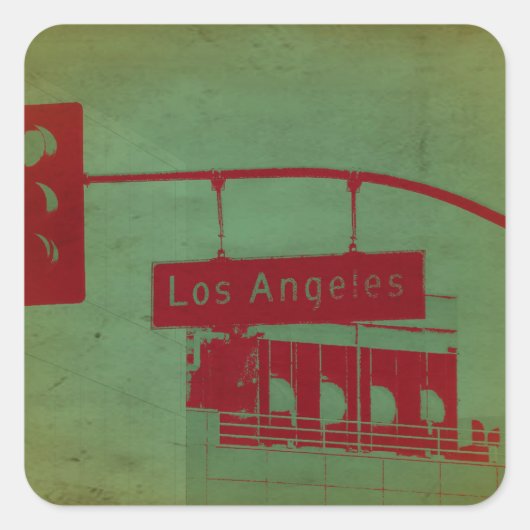 Sticker Carré Los Angeles Street (Devant)