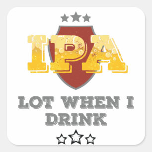 Sticker Carré Lot IPA Quand Je Bois
