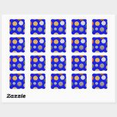 Sticker Carré lotsa vieilles pièces étrangères (Feuille)