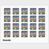 Sticker Carré Lotus Flower et Blue Sky II (Feuille)