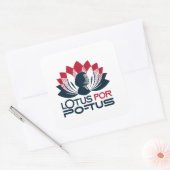 Sticker Carré Lotus pour POTUS Kamala Harris 2024 (Enveloppe)