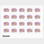 Sticker Carré Lotus rose (Feuille)