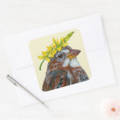 Sticker Carré Lou l'autocollant de moineau renard (Enveloppe)