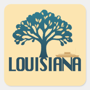 Sticker Carré Louisiane États-Unis d'Amérique