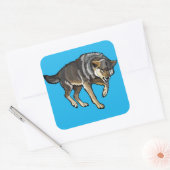 Sticker Carré loup (Enveloppe)