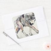 Sticker Carré Loup (Enveloppe)